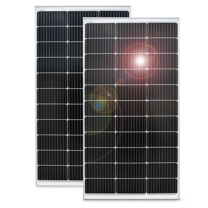 Anern Solarpanel 100W 18V Monokristallin(Hohe Leistung) Für 12V Kfz Batterie, AGM, Gelbatterie ideal