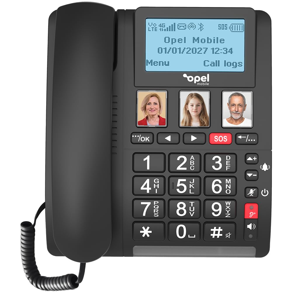 Home Phone 2 Festnetztelefon 4G mit Bluetooth und SOS-Notfall-Taste