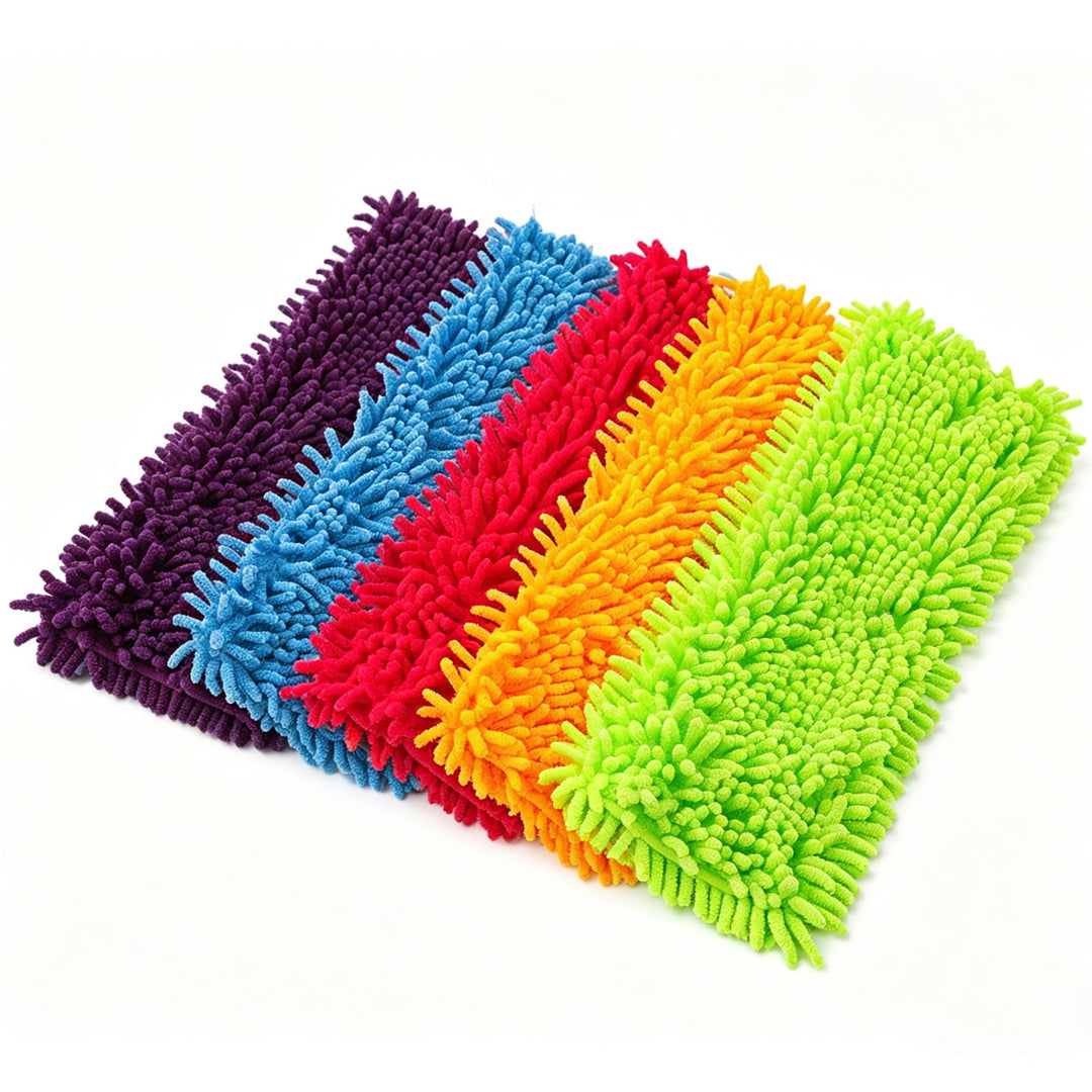 Mop Pads,5 Stück Mop Microfaser Reinigung Pads,Waschbarer Saugfähiges Wischmopp Bezug,Ersatz Mop Pad