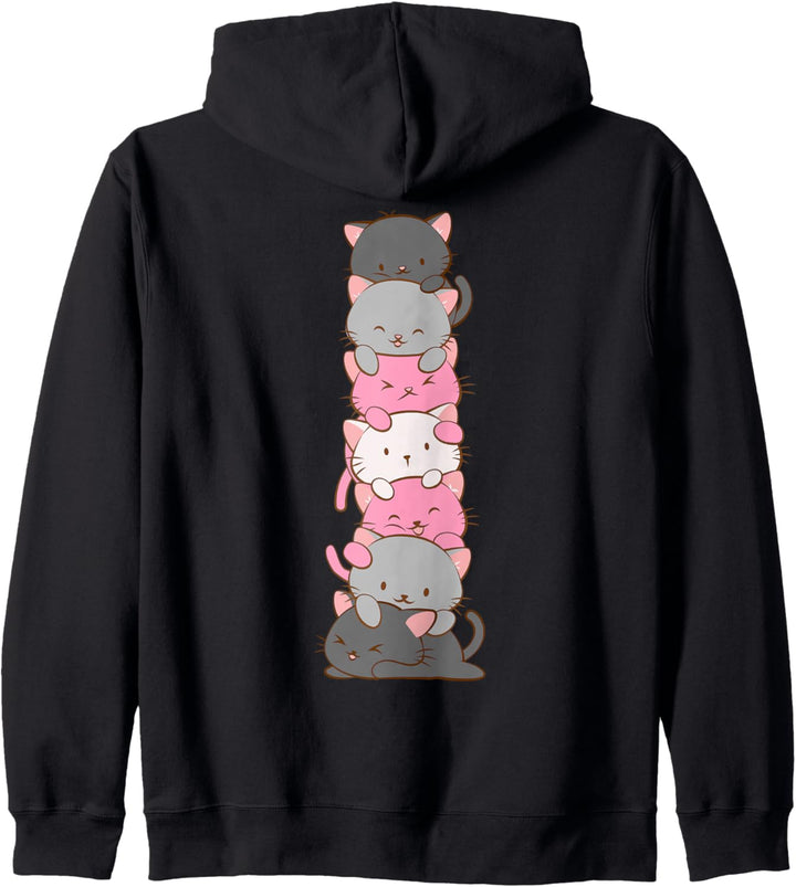 Demigirl Pride niedliche Kawaii-Katze Kapuzenjacke