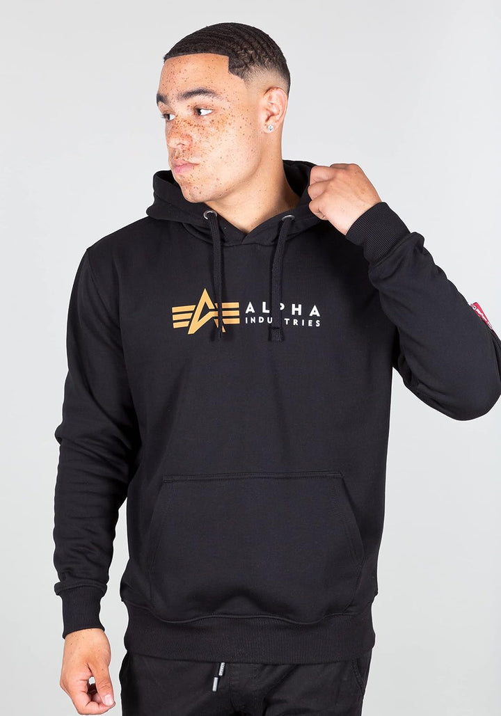 ALPHA INDUSTRIES Herren Alpha Label Hoody Kapuzensweat für Herren Kapuzenpullover (1er Pack) S Schwa