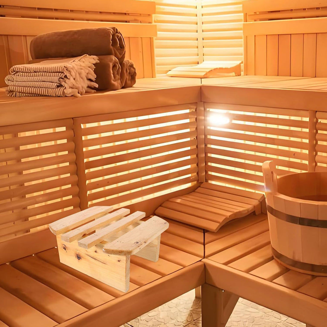 Cabilock Fusshocker Holz Hocker fürs Wohnzimmer Hocker fürs Badezimmer Rund Beige Vielseitig und Lei