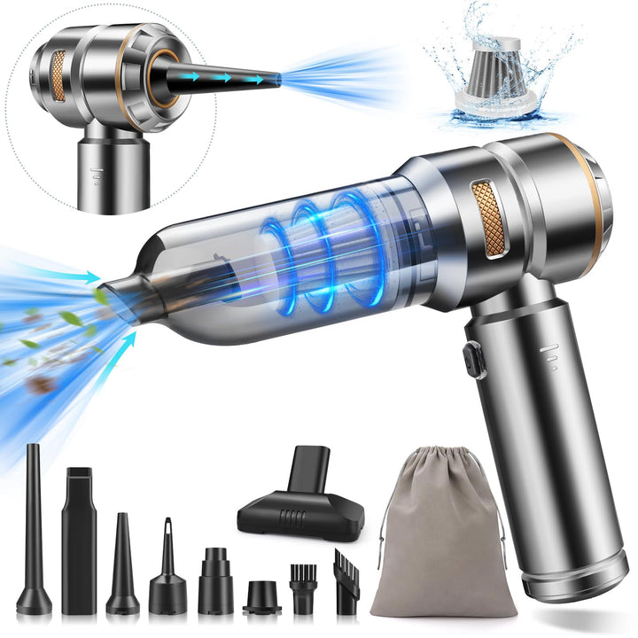 Handstaubsauger Akku,4-in-1 20000PA Handstaubsauger eingebaut 6000mAh Akku mit bürstenlosem Motor Lu