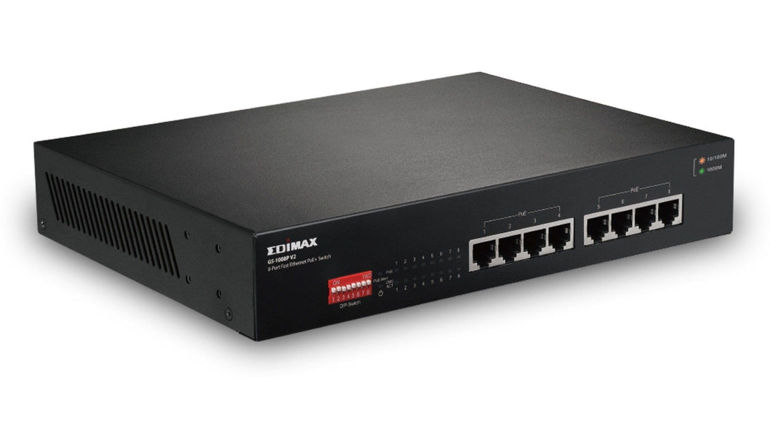 Edimax GS-1008P V2 - 8-Port Gigabit PoE+ Switch mit DIP-Schalter