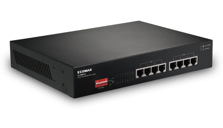 Edimax GS-1008P V2 - 8-Port Gigabit PoE+ Switch mit DIP-Schalter