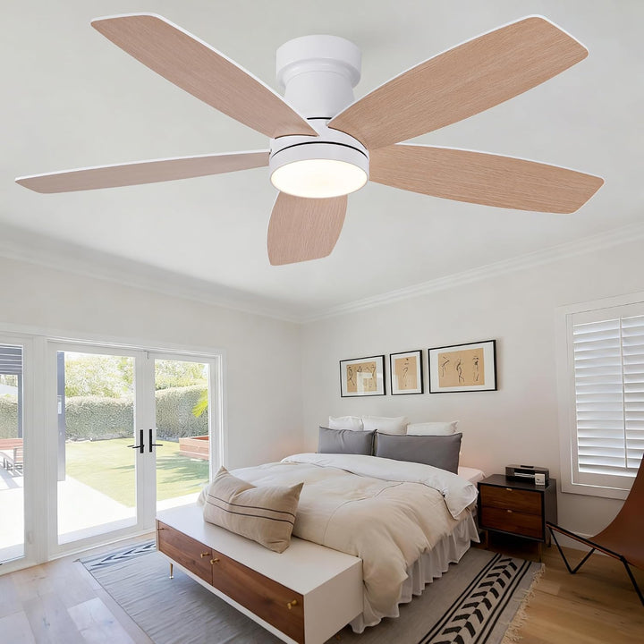 Gecheer Deckenventilator 42 Zoll 3 Flügel Verbundplatte 3CCT 6 Stufen flach