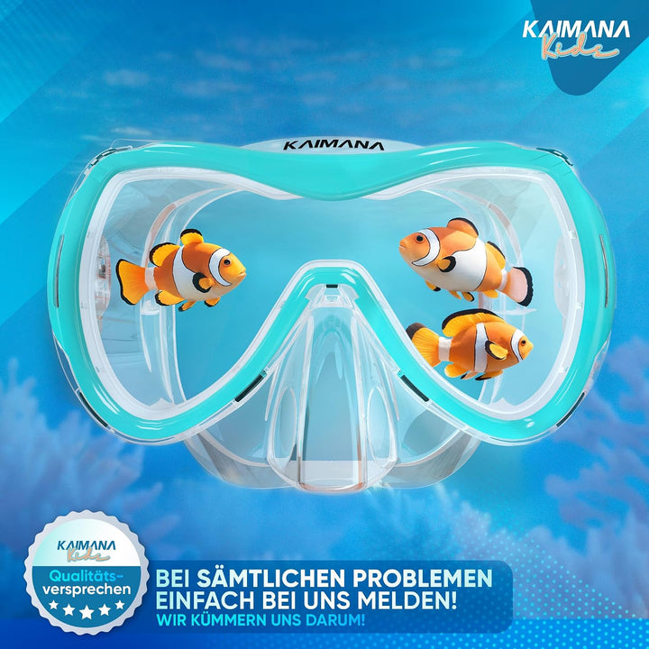 Das Neue KAIMANA® SeaExplorer Schnorchelset Kinder + Tragetasche, Taucherbrille mit Schnorchel, Tauc