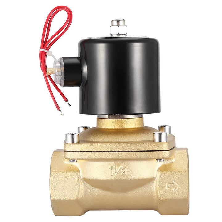 Magnetventil DN40 1-1/2 "Zwei Wege Messing Elektromagnetventil Normalerweise Geschlossen 220VAC für