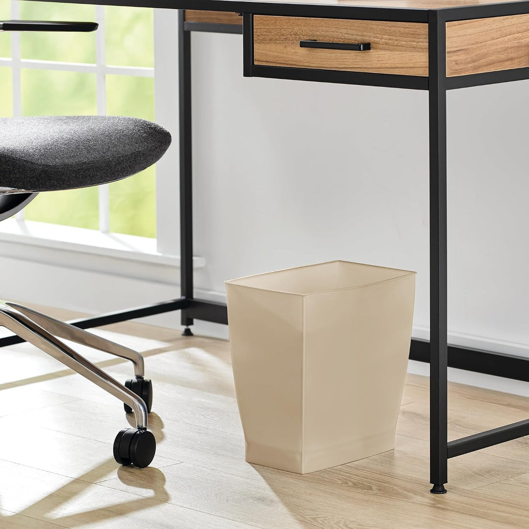 iDesign 64777EU Papierkorb Mono Rechteckiger Abfalleimer Mülleimer, 18,03 x 28,45 x 30,48 cm, taupe,