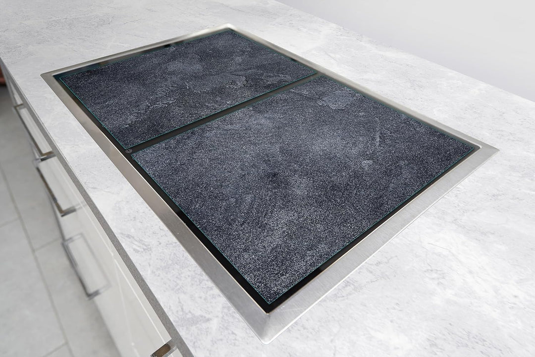 TMK ArtDeko Herdabdeckplatte 2 Teilig 40x52 + 60x52 cm - Spritzschutz Herdabdeckung – Herdschutz aus