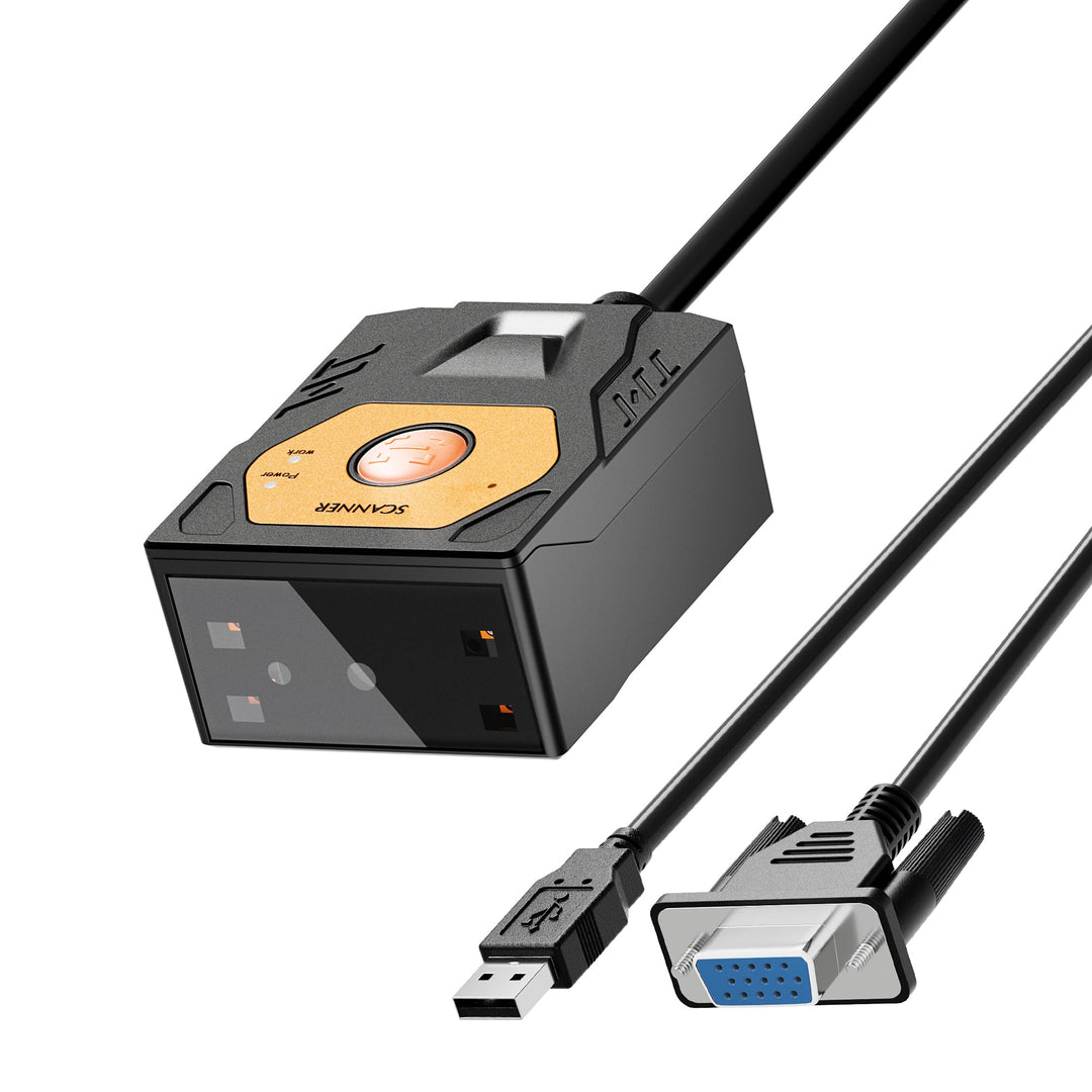 NETUM NT-480(RS232) Embedded Barcode-Leser, Festmontage 2D Scanner für QR &amp; 1D Codes, Freisprech-omn
