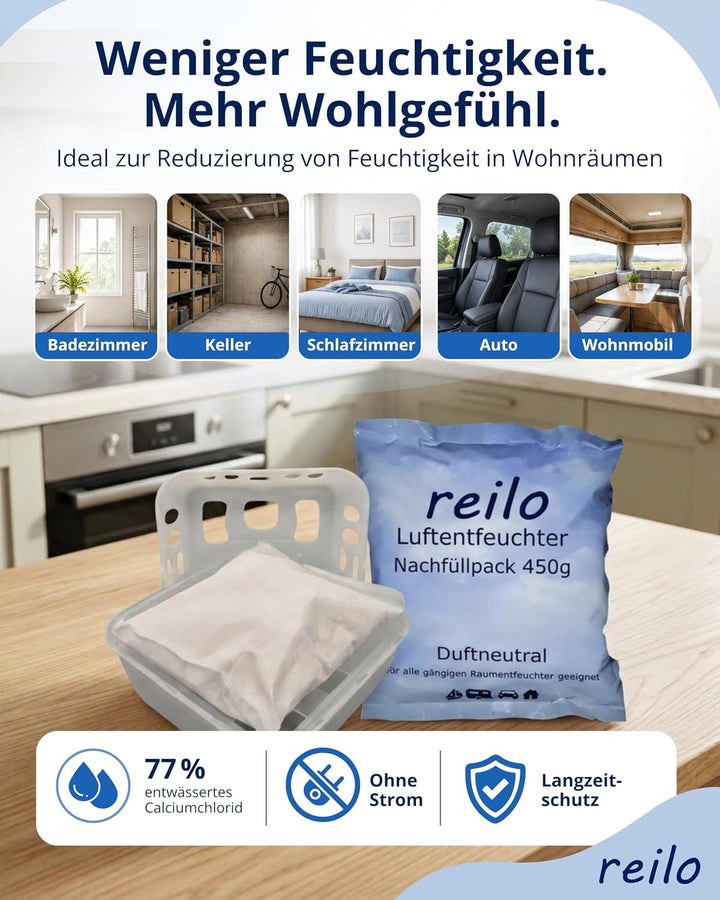 12x 450g Luftentfeuchter Granulat Nachfüllpack, 12