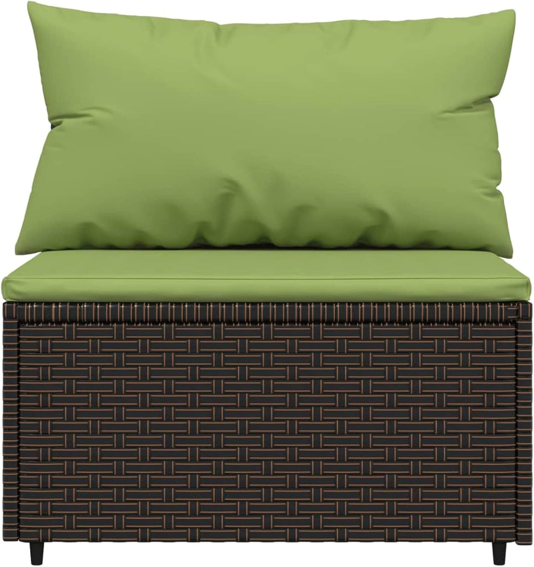 Festnight Gartensofa 3-Sitzer Rattan Sofa Balkonmöbel Lounge Sofa Outdoor Balkonsofa Balkon Couch Ga