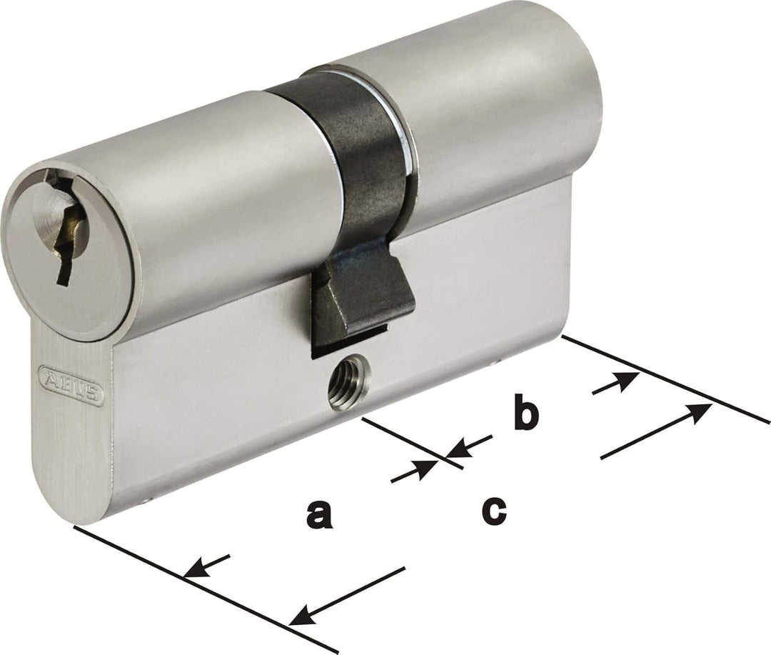 ABUS A93 Doppelzylinder 30/50mm mit 5 Schlüssel, mit Not-u. Gefahrenfunktion und Bohrschutz, Profil