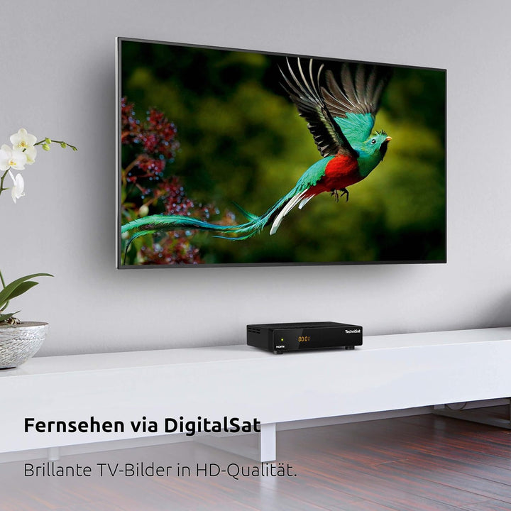 TechniSat HD-S 210 – Kompakter HD Satellitenreceiver (DVB-S/S2, HDMI, USB Mediaplayer, vorinstallier
