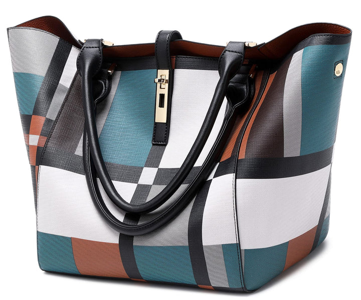 sqlp Damen Henkeltaschen Leder Gross Kapazität Shopper Tasche Student Schultasche Arbeit Handtasche