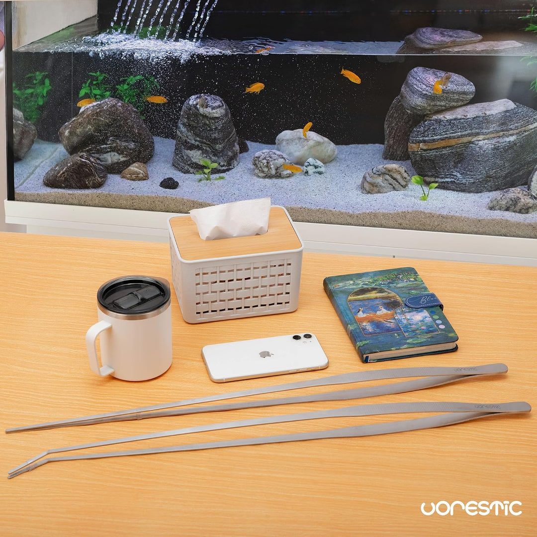 VORESTIC Aquarium Pinzette Lang Set 60cm, Aquascaping Set Extra Lange Pinzette Gross