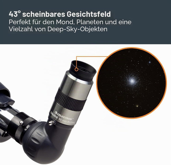 Celestron 93325 1-1/4-40 mm Omni Serie Okular, 40 mm