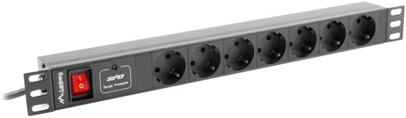 LANBERG PDU Rack Power Strip (1U 10A 7X SHUKO 2M)