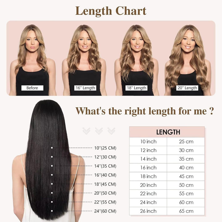 TESS Clip in Extensions Echthaar, 8pcs Clip in Haarverlängerung Remy Echt Haare Natürliche 18 Clips