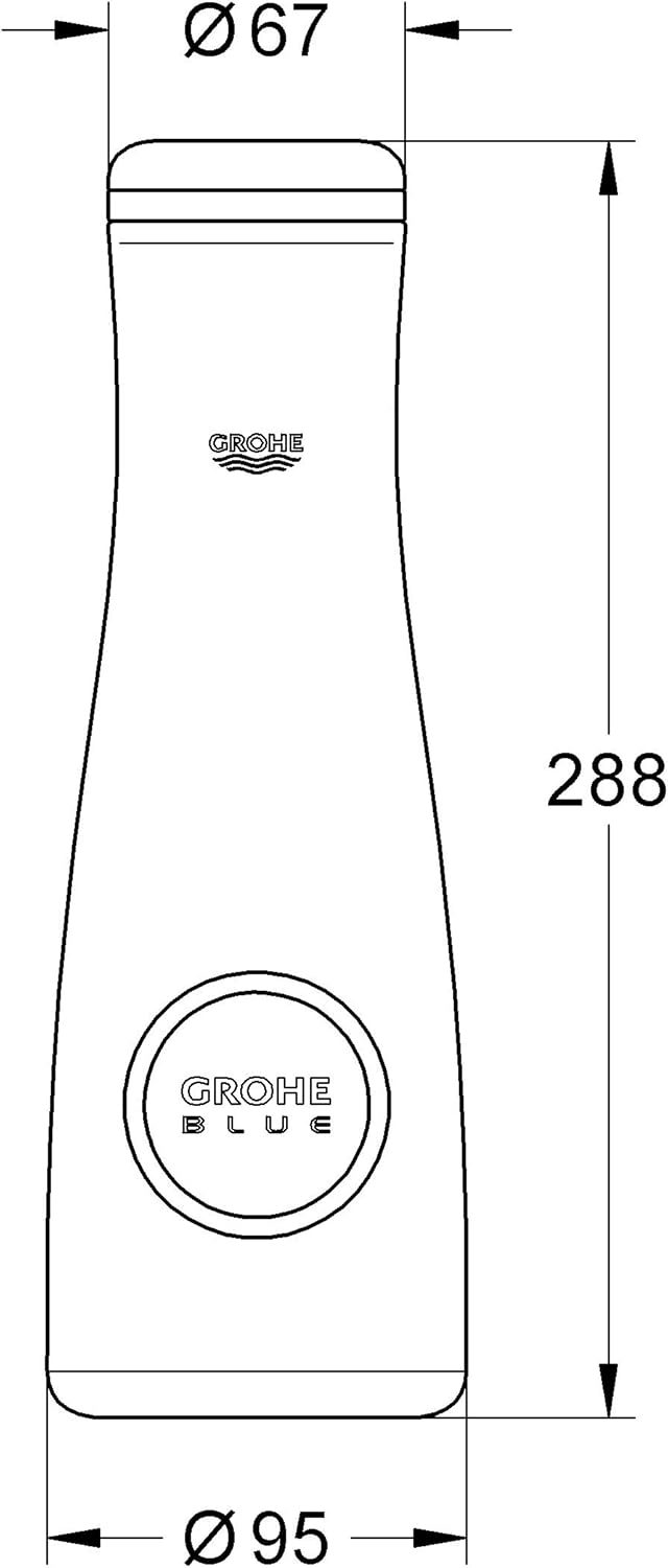 GROHE | GROHE Blue Karaffe | 1,0l | 40405000 Glaskaraffe 1,0l, Glaskaraffe 1,0l