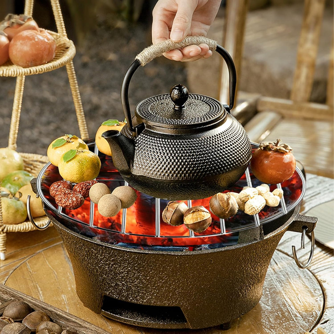 Grillrost, runder Drahtgitter, 48 cm, Edelstahl-Konstruktion und hitzebeständiges Design, Grillgitte