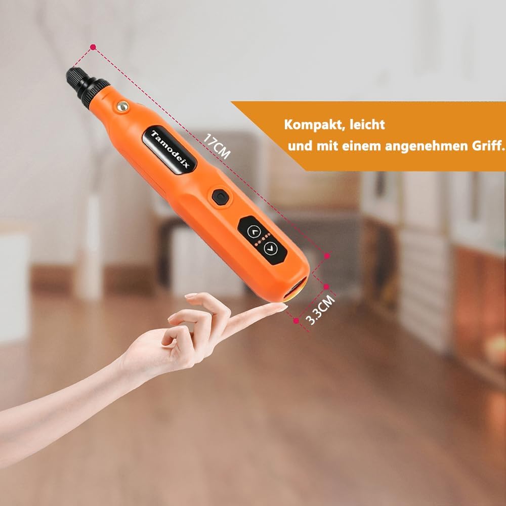 Mini Akku Rotationswerkzeug mit LED, 5 Geschwindigkeiten (5000-18000 U/min), 3,7V Multifunktionswerk