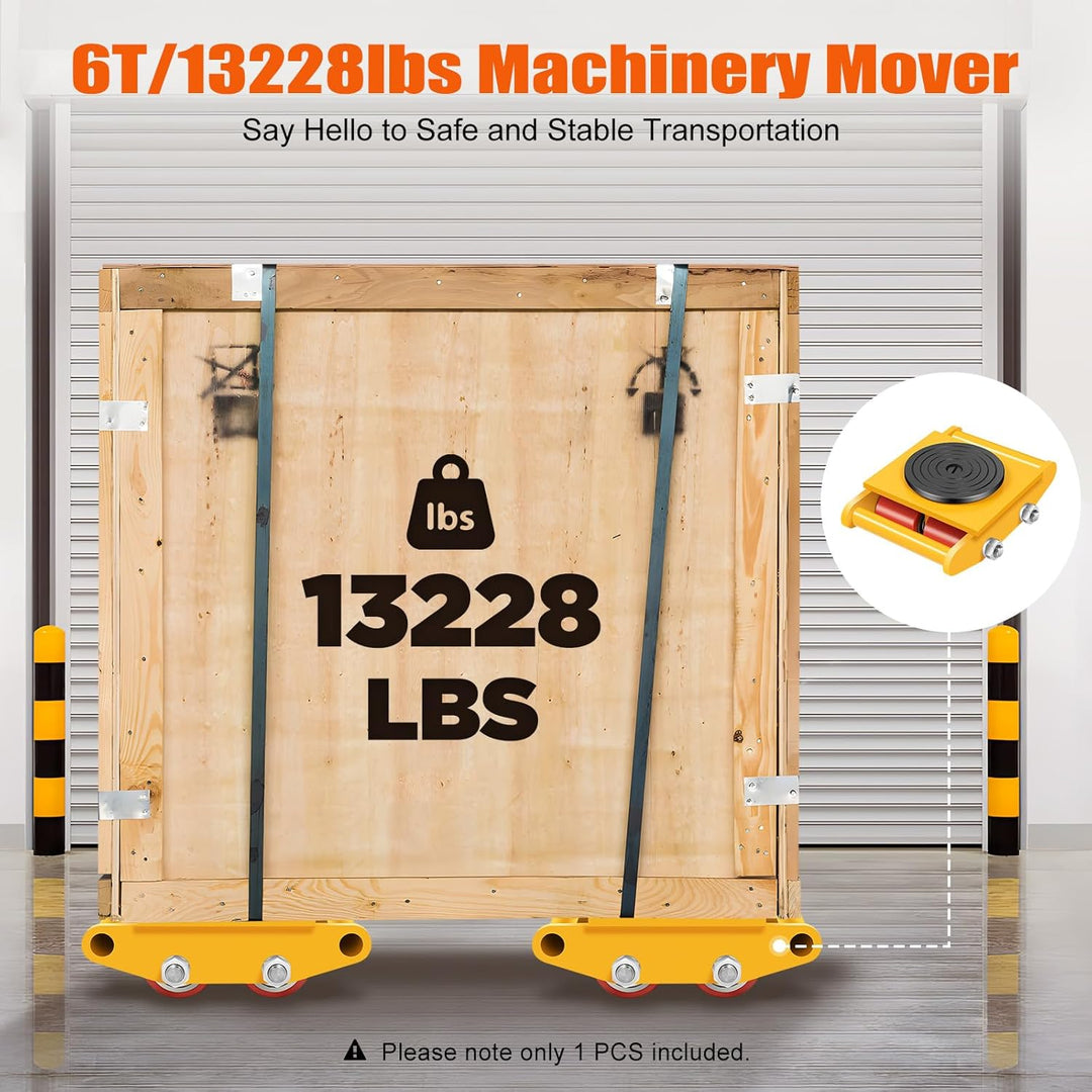 6 T Industriemaschinen-Transporter, Hochbelastbarer Maschinen-Transportroller Aus Kohlenstoffstahl M