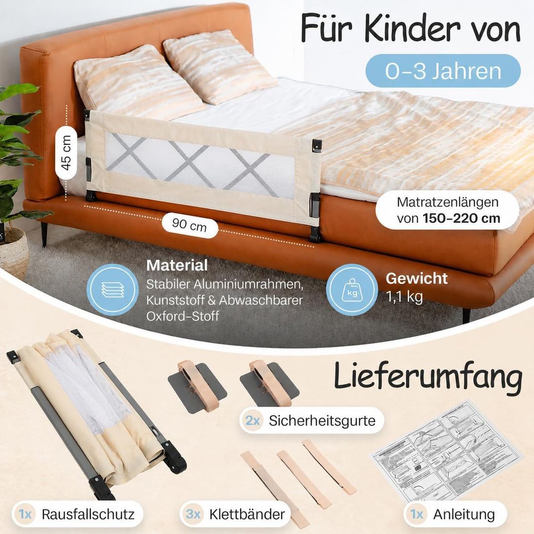 Rausfallschutz Bett Faltbar, 45x90, 45x90