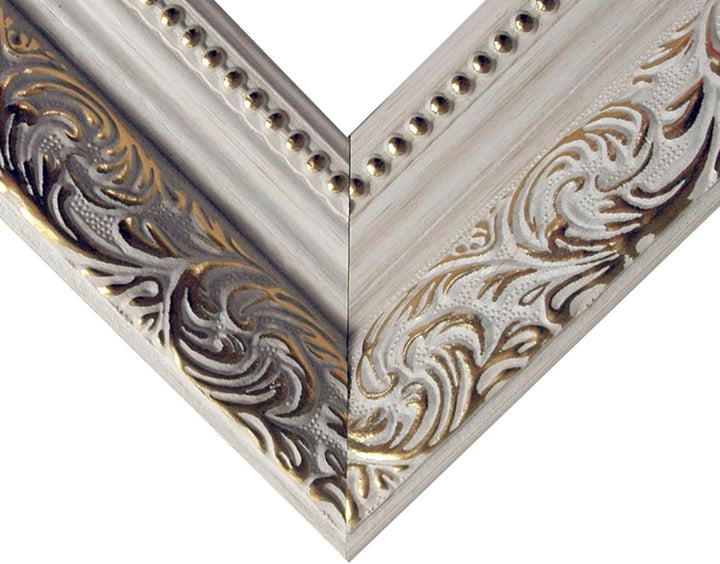 Barockrahmen weiss mit Gold verziert 469 BIA/ORO, Leerrahmen 50x70 cm 50x70 cm Leerrahmen, 50x70 cm