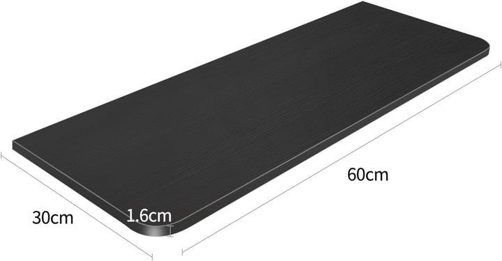 Wandklapptisch Schwarz, 60x30 cm, Klappschreibtisch mit Montagekit, Wandmontage Klapptisch für Küche