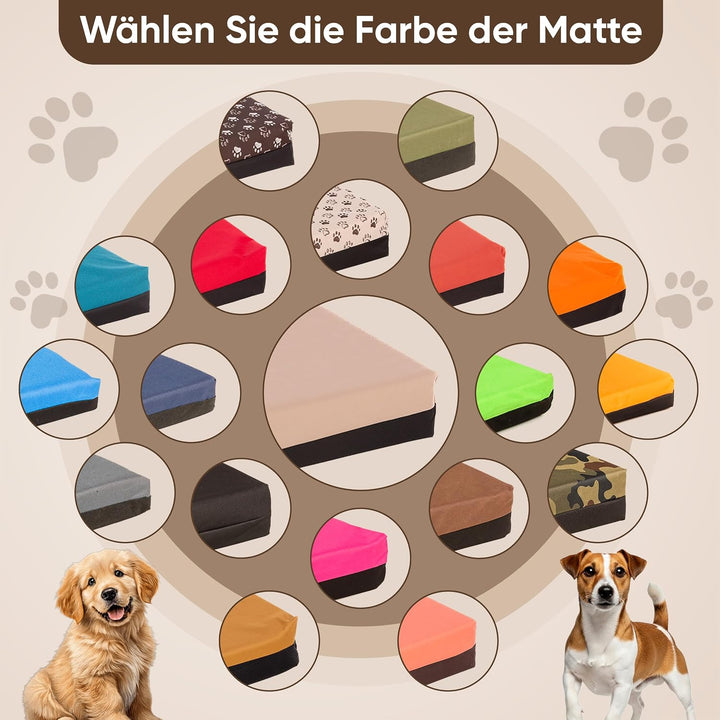 COOL PET Komplett anpassbare Premium-Orthopädische VISCO-Memory-Foam Hundematratze (Grösse, Farbe &amp;