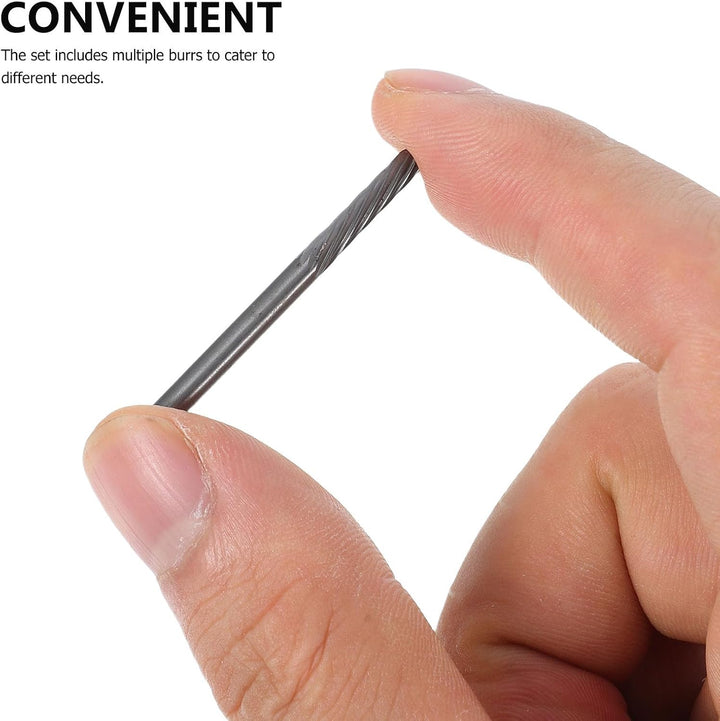 6 Stück Hartmetall Fräser Satz mit 3mm Schaft, Doppelzahn