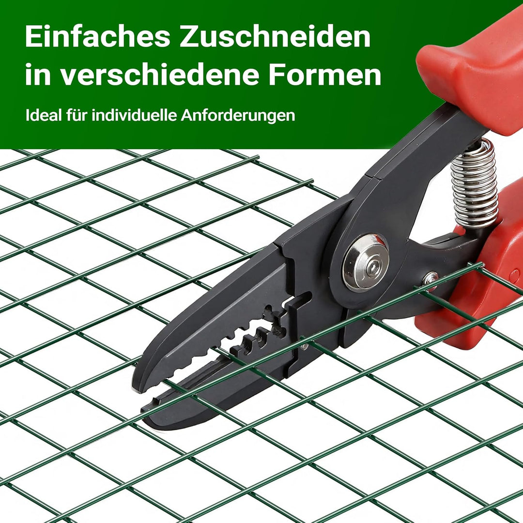 Wiltec Maschendrahtzaun Grün 1x5 m 100 cm Höhe 0,9 mm Stärke 19x19 mm Maschengrösse, Volierendraht 4