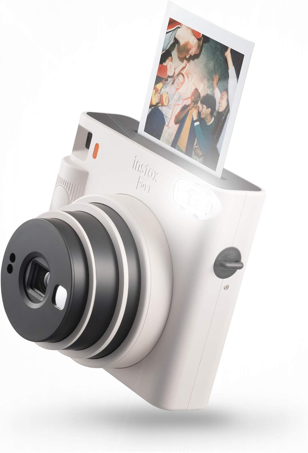 instax SQUARE SQ1 Sofortbildkamera, Chalk Weiss &amp; SQUARE Film, Black Frame (1x 10 Aufnahmen) Chalk W