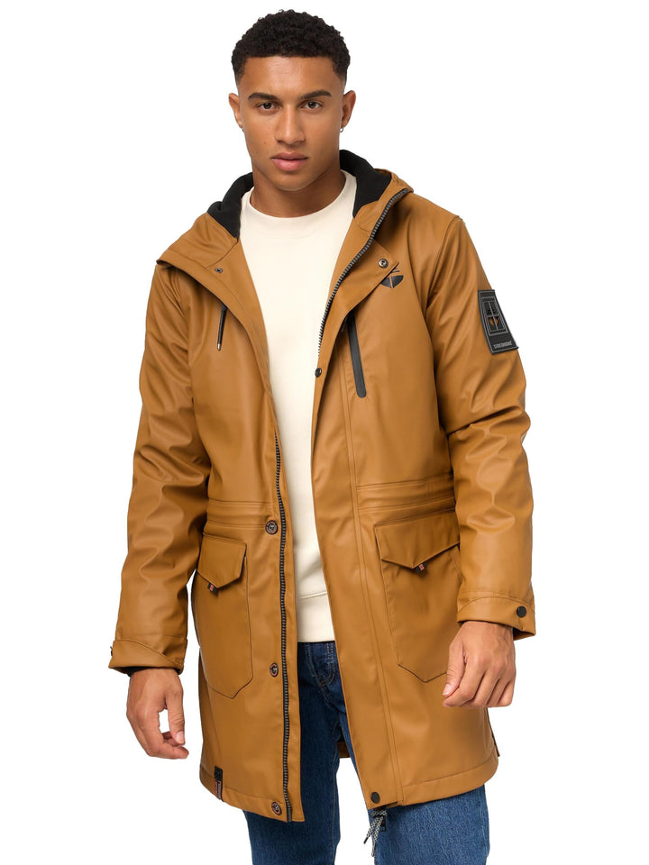 STONE HARBOUR wasserdichter gefütterter Herren Regenmantel Verdaan S-3XL 3XL Tobacoo, 3XL Tobacoo