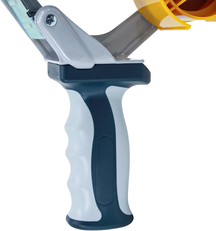 Paketbandabroller mit Sicherheitsklinge – ergonomischer Klebebandabroller aus Metall, stabiler Packb