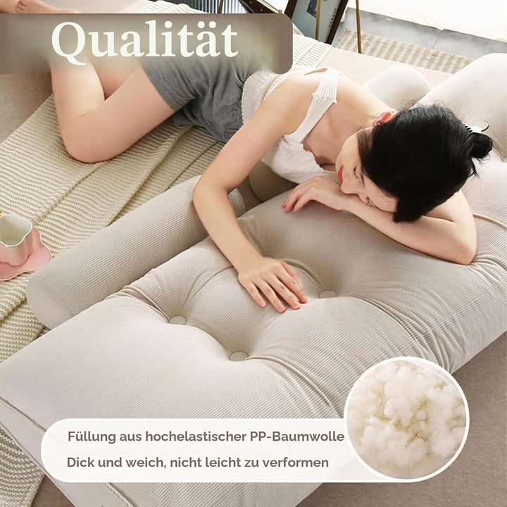 Keilkissen Lang Rückenkissen für Bett: Bequemes Lesekissen Abnehmbar Sofa Lendenkissen Dreieckiges H