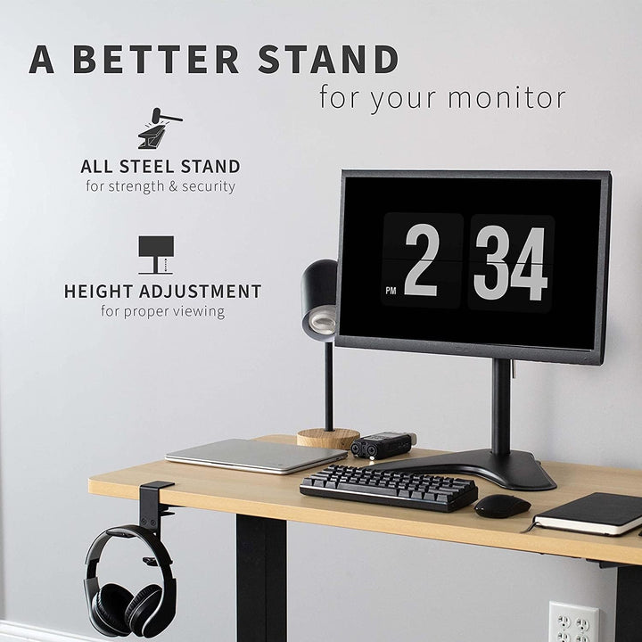 Techly ICA-LCD-2500 Schreibtischhalterung 1LCD 33.02 cm (13 Zoll)-68.58 cm (27 Zoll) mit Standfuss 4