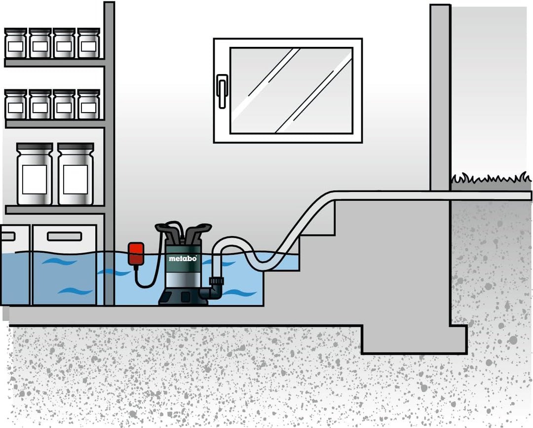 Metabo Tauchdruckpumpe TDP 7501 S (0250750100) Karton, Nennaufnahmeleistung: 1000 W, Max. Fördermeng