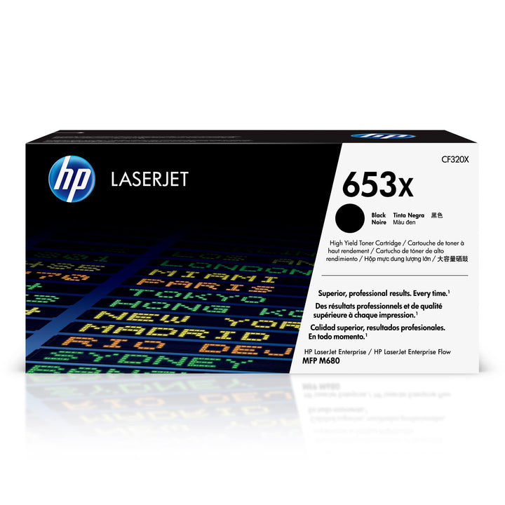 HP 653X (CF320X) Schwarz Original Toner mit hoher Reichweite für HP Color Laserjet Enterprise M680