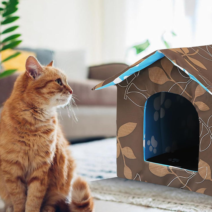 Katzenhaus Für Draussen Winterfest: 40x 38 x 35cm Katzenhaus Outdoor Wasserdichtes mit Abnehmbarem K