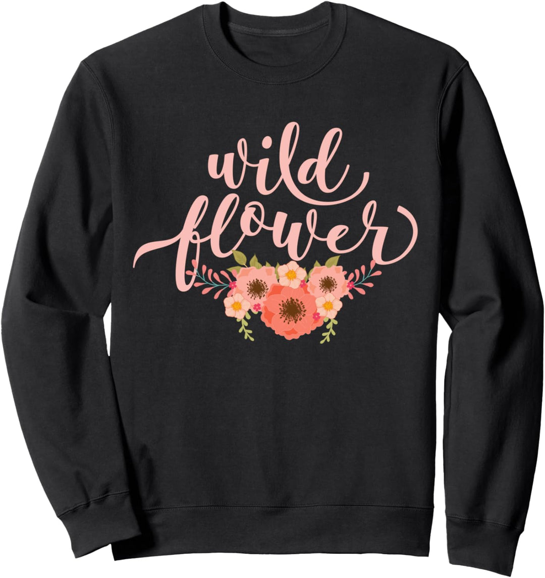 Wachsen Sie wilde Blume Vintage botanische Blumen-Wildblume Sweatshirt