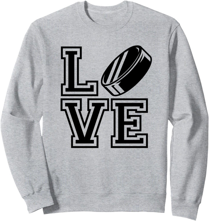 Eishockey LOVE Hockey Eishockeyspieler Geschenk Sweatshirt