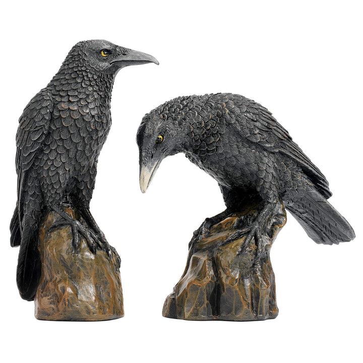 Design Toscano Raben der mystischen Nacht Statuen, Masse: 11,5 x 5 x 15 cm Mystic Night