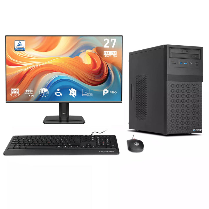 Ankermann Office komplett PC Büro | Intel Core i5-6400 | 16GB RAM | 1TB SSD | Windows 11 | WLAN | 27