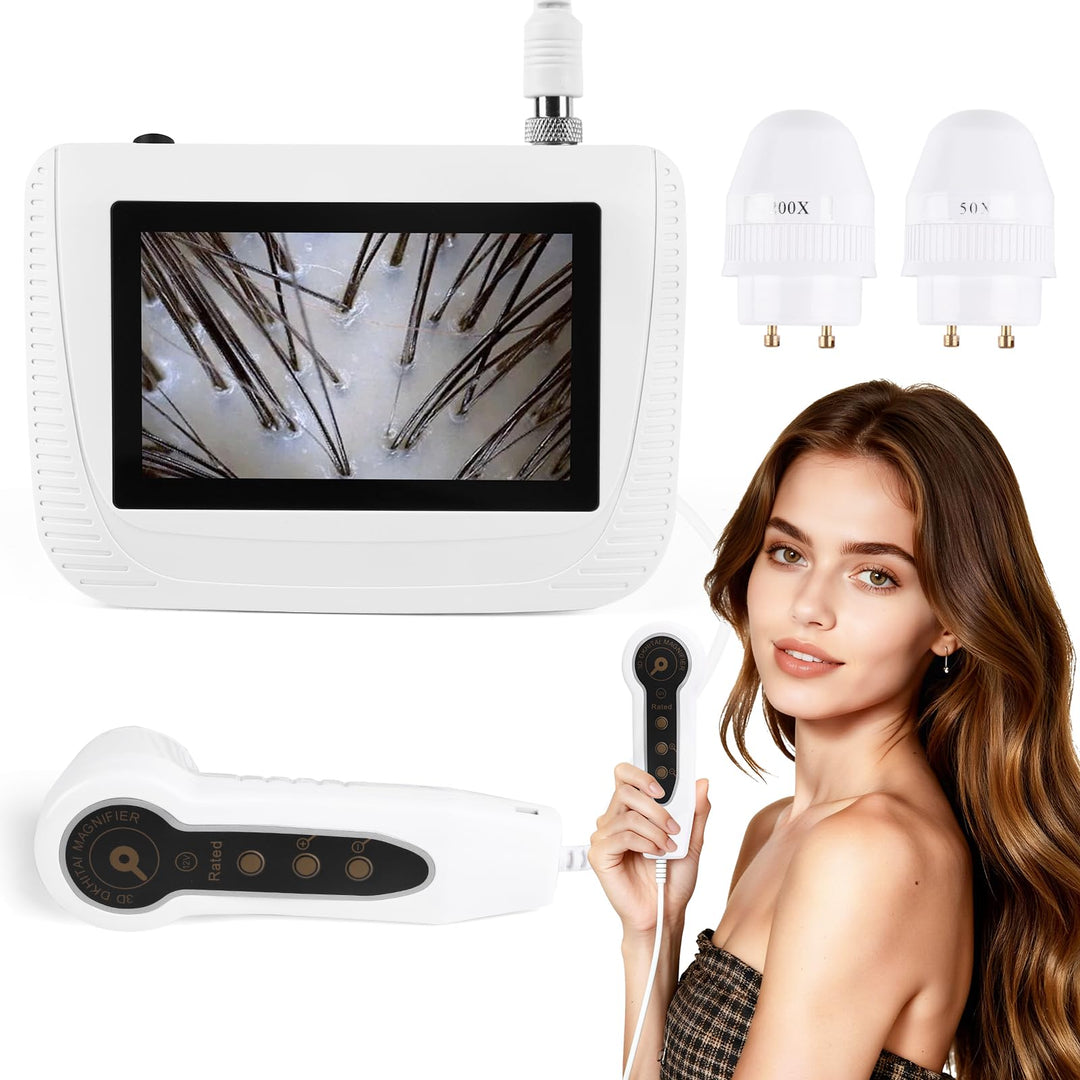 Hauthaaranalysator, 12,7 cm LCD Digitales Mikroskop Kopfhautdetektor Scanner, 50X 200X Tragbarer Wie