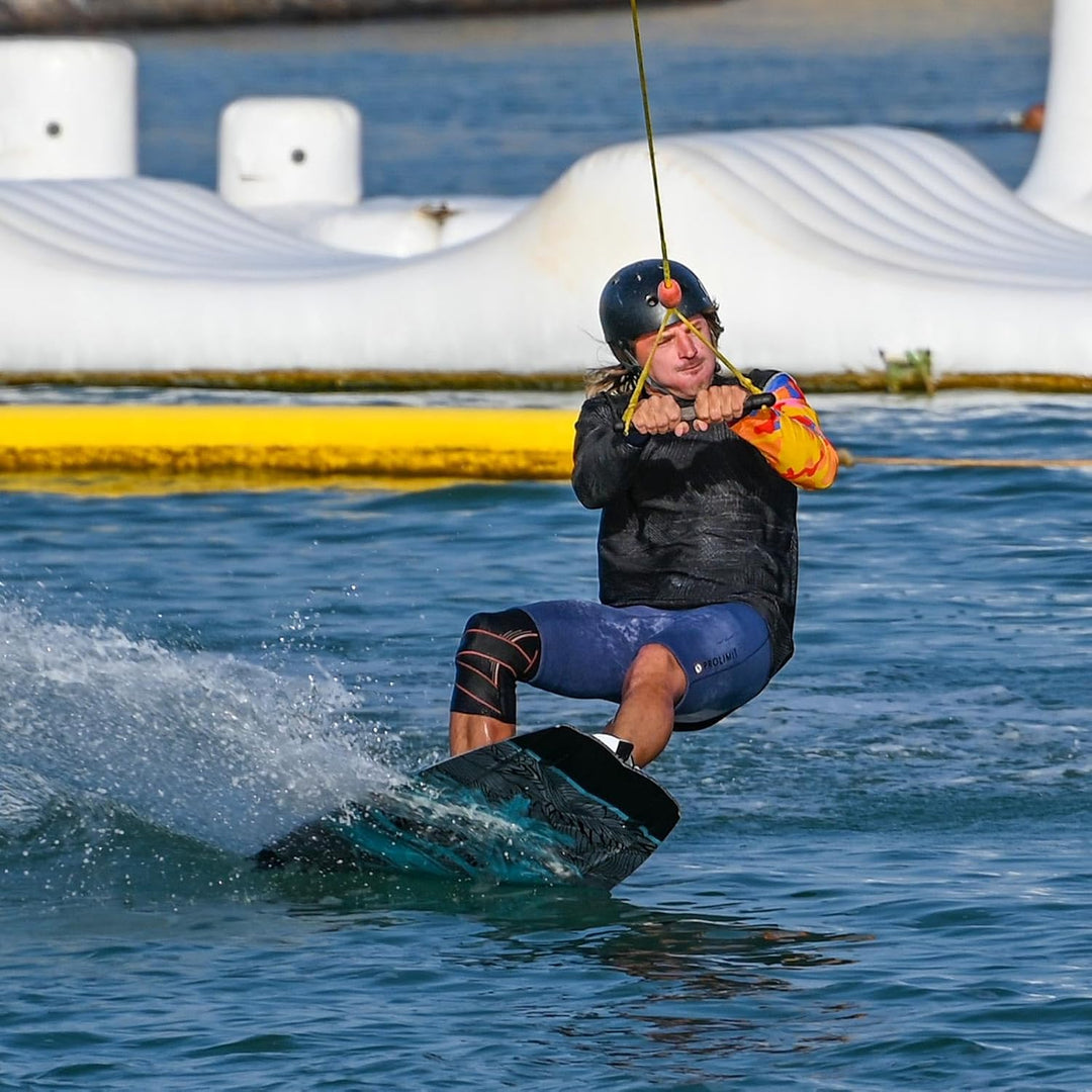 F2 Set Wakeboard Shore Braun 144cm mit Wakebindung Team Boot L/XL