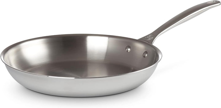 LE CREUSET Unbeschichtete flache Pfanne aus 3-ply PLUS Edelstahl, 20 cm, 96600220000100 20 cm Unbesc