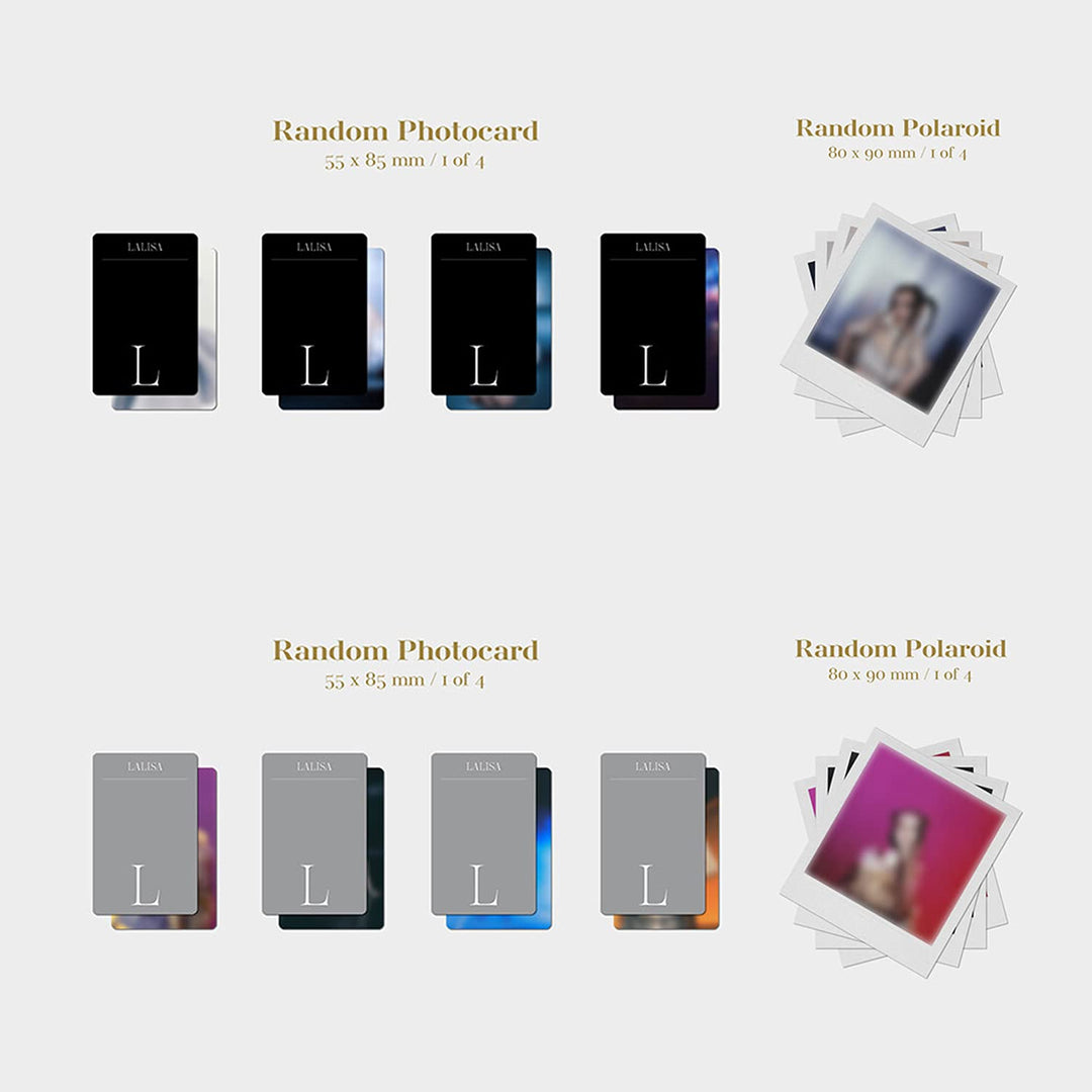 BLACKPINK LISA FIRST SINGLE ALBUM - LALISA [ BLACK VER. ] PHOTOBOOK + LYRICS PAPER + CD + PHOTOCARD